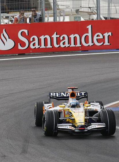El Renault de Fernando Alonso en el GP de Valencia.
