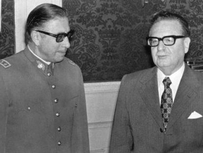 Augusto Pinochet y Salvador Allende, el 23 de agosto de 1973.