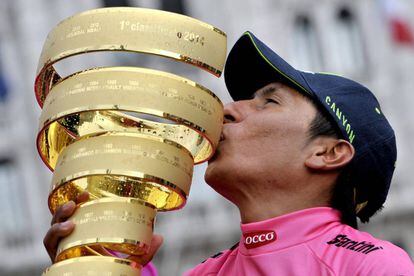 Nairo Quintana, ganador del Giro d'Italia, en 2014.