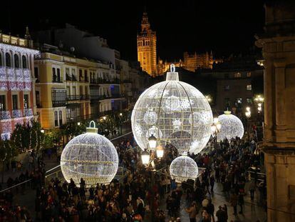 Iluminaci&oacute;n navide&ntilde;a en Sevilla.
 