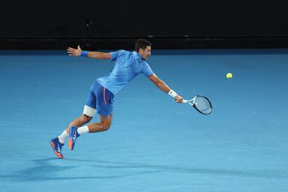 El serbio Novak Djokovic durante el partido.