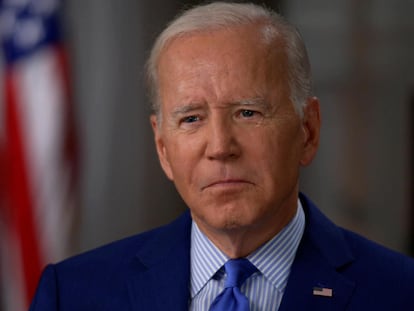 El presidente Biden, en un momento de la entrevista en '60 Minutes', de la cadena CBS.