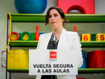 La presidenta de la Comunidad de Madrid, Isabel Díaz Ayuso, el lunes.