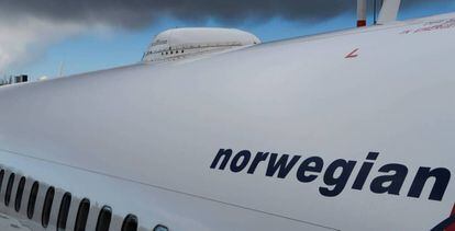 Aeronave de Norwegian Air. 