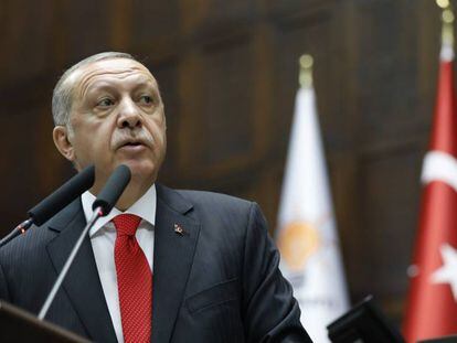 El presidente turco, Recep Tayyip Erdogan, este sábado en Ankara.