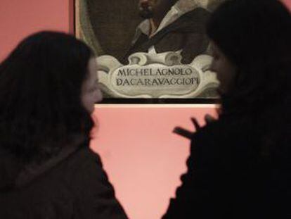 Retrato de Caravaggio de un artista desconocido, en la antológica de Roma de 2011.
