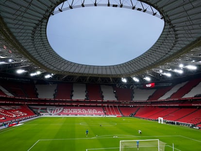 El estadio San Mamés en Bilbao.