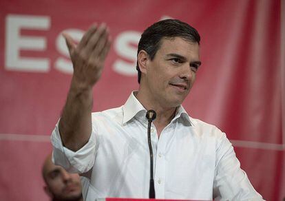 El exsecretario general del PSOE y aspirante a la reelecci&oacute;n, Pedro S&aacute;nchez.