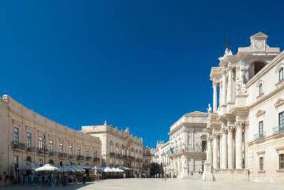 La Piazza del Duomo de Siracusa, en Sicilia.