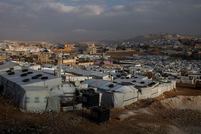 Tiendas de campaña de refugiados en Arsal.