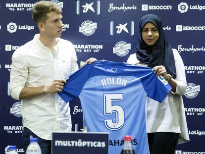 Hamyan Al-Thani, durante la presentación de Rolón.