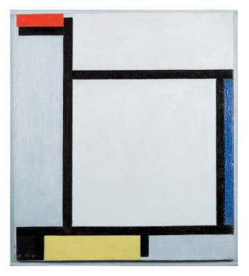 'Composición en rojo, azul, negro, amarillo y gris' (1921), de Piet Mondrian.
