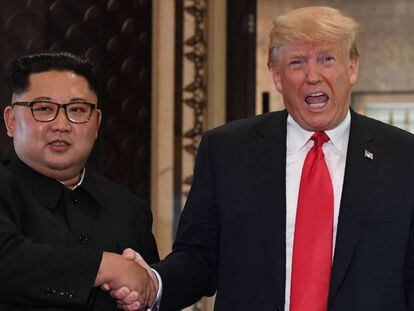 Donald Trump y Kim Jong-un, durante su encuentro en junio de 2018 en Singapur.