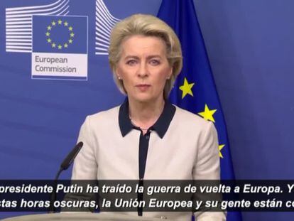 Von der Leyen anuncia más sanciones para "debilitar la base económica de Rusia"