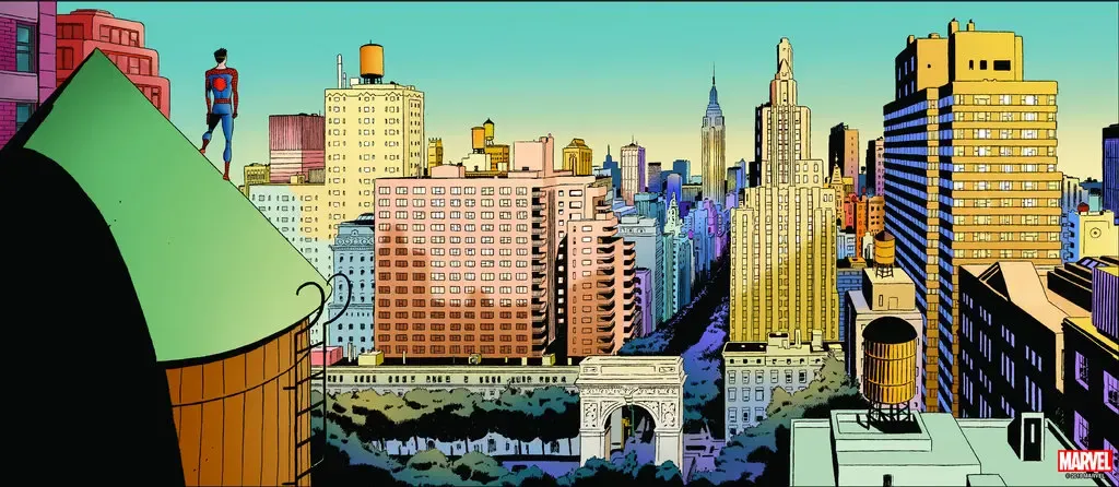 Spiderman observa Manhattan en una imagen del número 655 de 'El asombroso Spiderman', editado por Marvel.