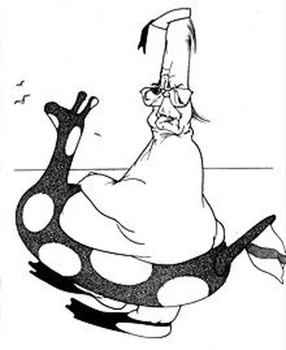 Caricatura de Cela publicada en EL PAÍS en septiembre de 1999