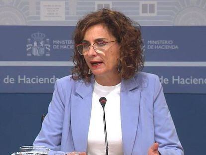 La ministra de Hacienda, María Jesús Montero.
 EUROPA PRESS
 