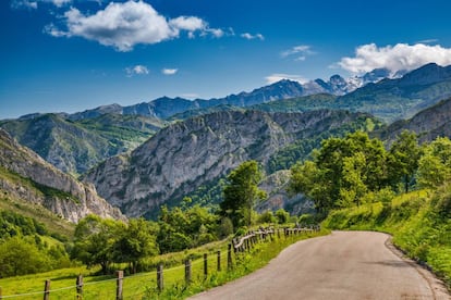 Paisaje en el parque natural de Ponga (Asturias).