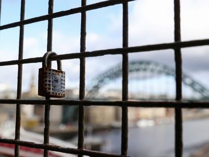 'Candado del amor' en el puente High Level en Newcastle (Inglaterra).