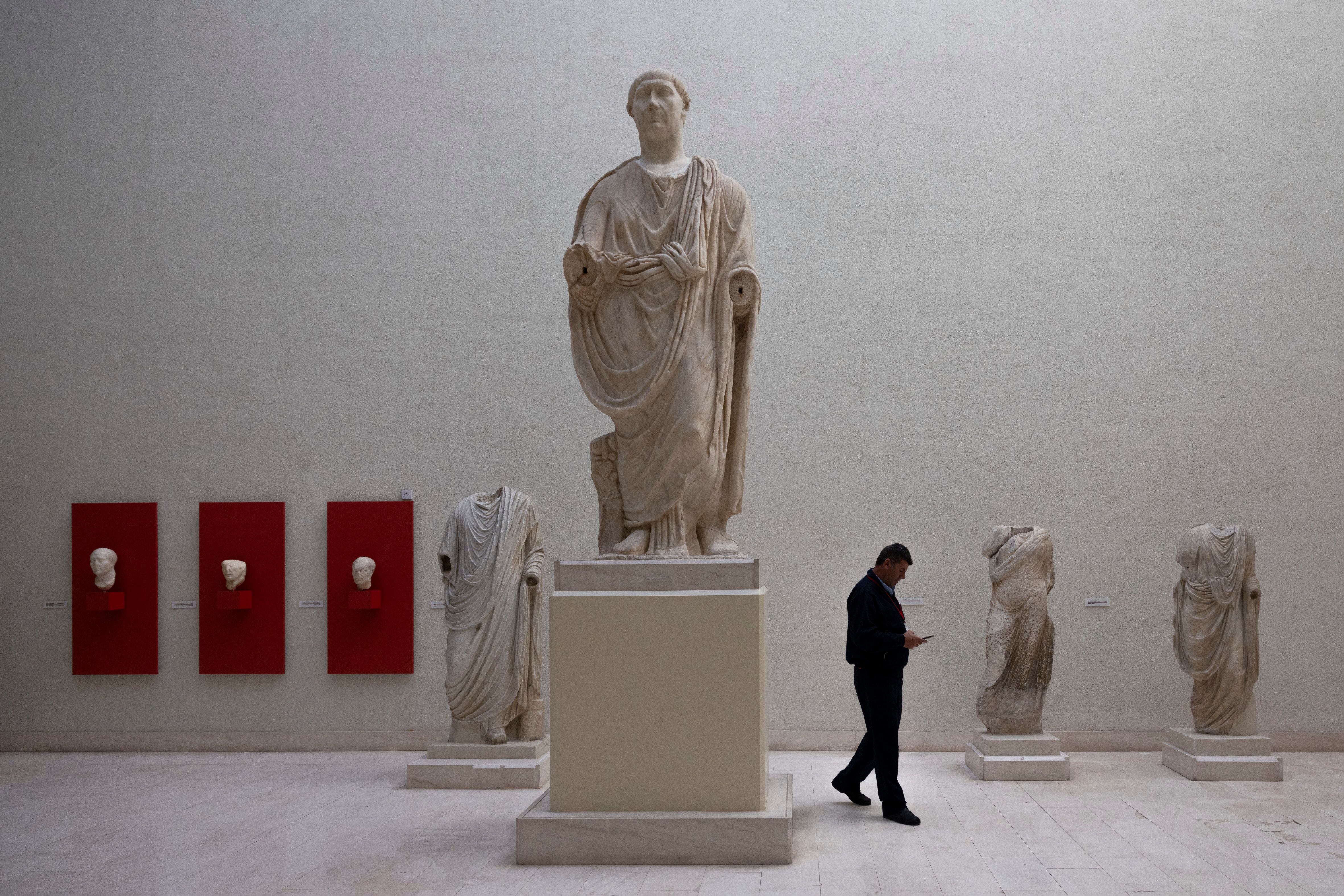 Patio de la estatuaria en el Museo de Cádiz, fotografiado el 12 de abril de 2024.