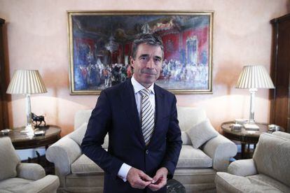 Anders Fogh Rasmussen, este jueves en Madrid.