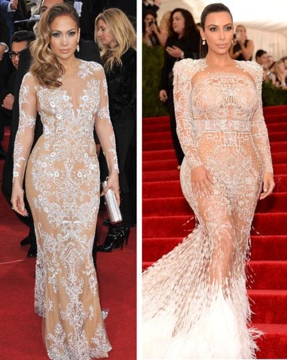 Jennifer Lopez y Kim Kardashian.