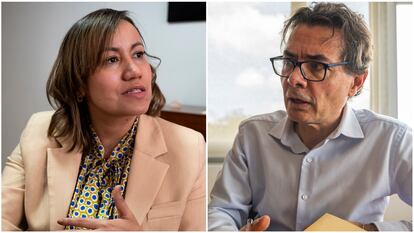La ministra de Salud, Carolina Corcho, y el ministro de Educación, Alejandro Gaviria.