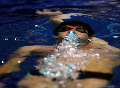 Michael Phelps, entrenándose ayer en Indianápolis.