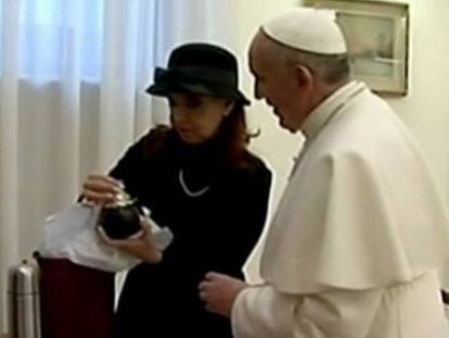 El Papa y Cristina Fernández escenifican la paz