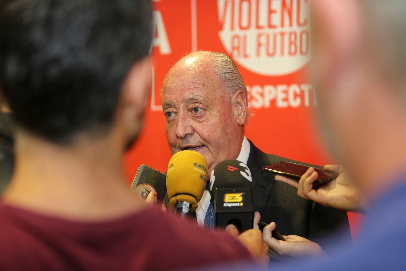 Joan Soteras, presidente de la Federación Catalana de Futbol el dia de su toma de posesión , el 27 de septiembre de 2018.