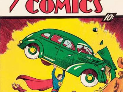 Portada del primer c&oacute;mic en el que apareci&oacute; Superman, en junio de 1938.