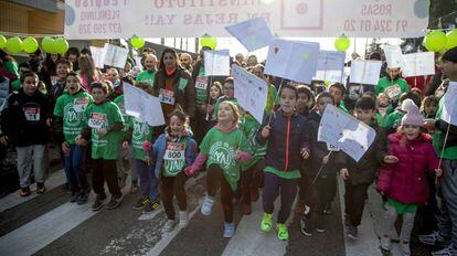 La marcha por la construcción de un instituto en el barrio de Las Rejas el pasado 22 de enero.