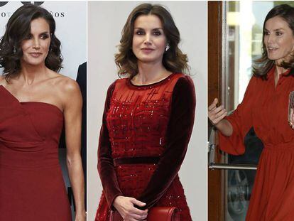 En los estilismos de la reina Letizia predomina el rojo.