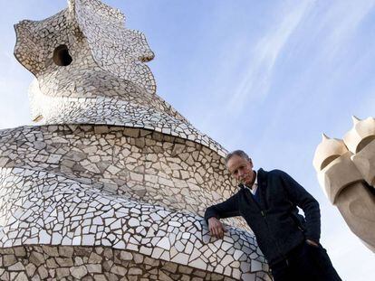 El escritor italiano Erri De Luca en La Pedrera de Barcelona. 