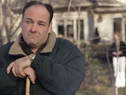 Gandolfini como Tony Soprano en uno de los últimos episodios de la serie.