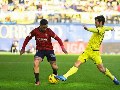 Partido entre el Villarreal y Osasuna de la jornada anterior.