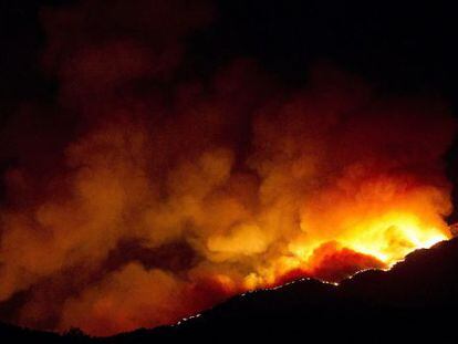 Incendio originado en el paraje del Cerro Alaminos, en Coín.