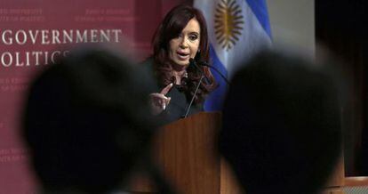 Cristina Fernández, en Harvard.