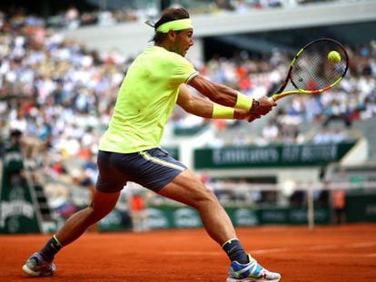 Rafael Nadal, durante el partido contra Nishikori.