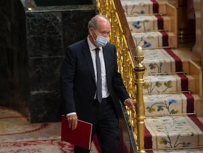 El ministro de Justicia, Juan Carlos Campo, en el pleno del Congreso el pasado 20 de mayo.