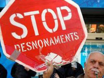 Protestas contra los desahucios en Valencia