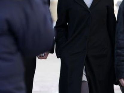 Kerry Kennedy, a su llegada al juicio.