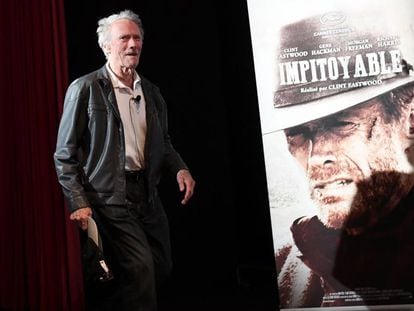 Clint Eastwood, antes de la clase magistral que ofreci&oacute; ayer en el festival de Cannes.  