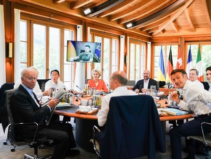 Los líderes del G-7, durante la cumbre celebrada en junio en Elmau (Alemania).