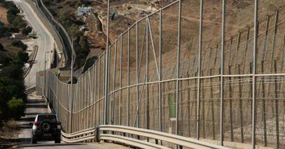 Zona de la valla de Melilla por donde han saltado los inmigrantes.