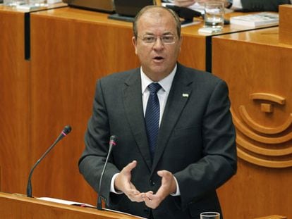 José Antonio Monago, durante el debate.