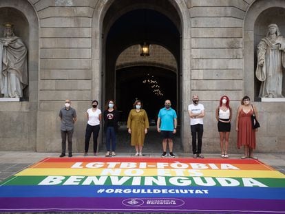 Presentación de una campaña contra la homofobia en Barcelona, en una imagen del año pasado.