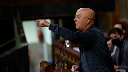 El diputado del PSOE Odón Elorza interviene en un pleno del Congreso.