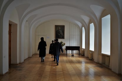 Varios alumnos del taller que ofrece estos días en Kiev la Fundación del Festival Internacional de Teatro Clásico de Almagro (Fitca) en la Universidad Karpenko-Kary