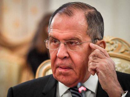 El ministro de Exteriores ruso, Serguéi Lavrov, este viernes en Moscú.